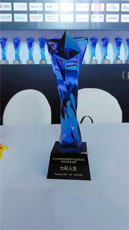 2018中國家居產(chǎn)業(yè)峰會(huì) 七彩人生獲品牌大獎(jiǎng)